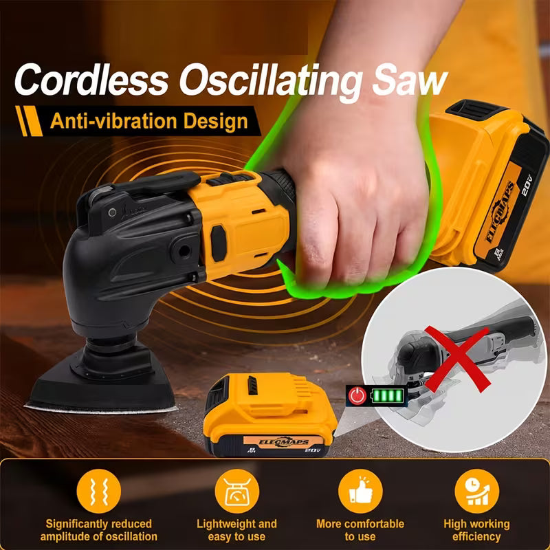 Wireless Brushless Oscillating Multi-functional Tool Set