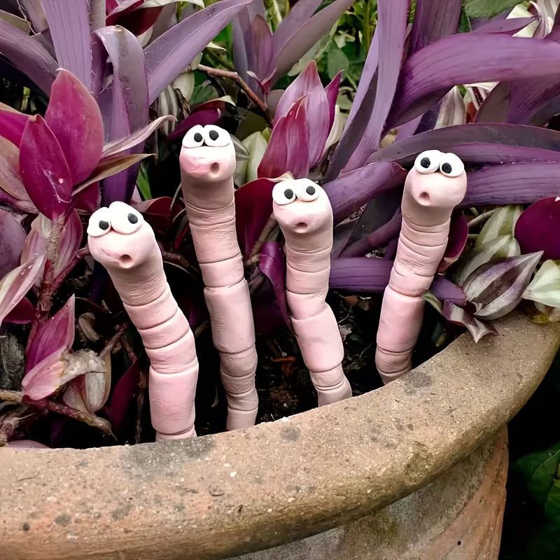 Interesting Thirsty Worm Plant Decorations - Cute Earthworm Garden And Courtyard Additions