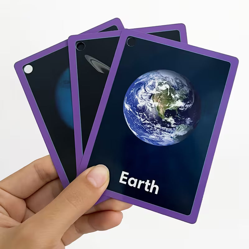 Solar System Educational Learning Cards: 15 Double-sided Teaching Tool