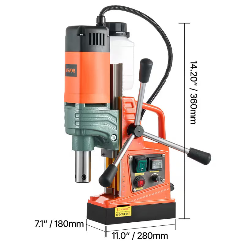 VEVOR Mag Drill Press, 2" Core Drilling Machine, 2922 lbf Variable Speed Portable Magnetic Drill