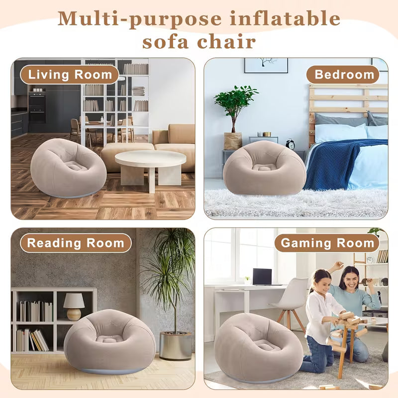 Soybean Bag Chair, Inflatable Sofa Chair, Soft, Comfortable Set