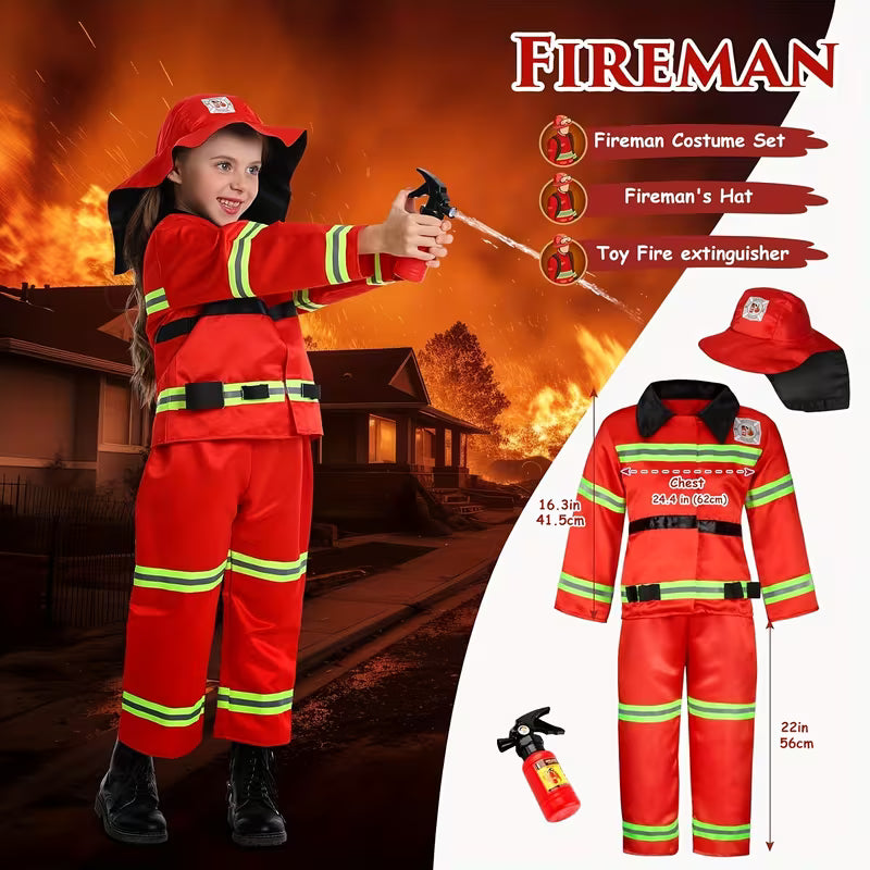 32-Piece 9 Outfits Kids Dress Up Costume Set