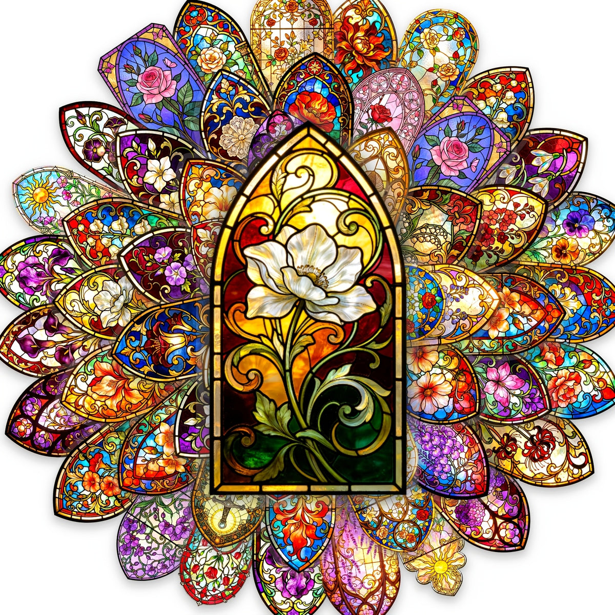 50 Sheets Transparent PET Stained Glass Window