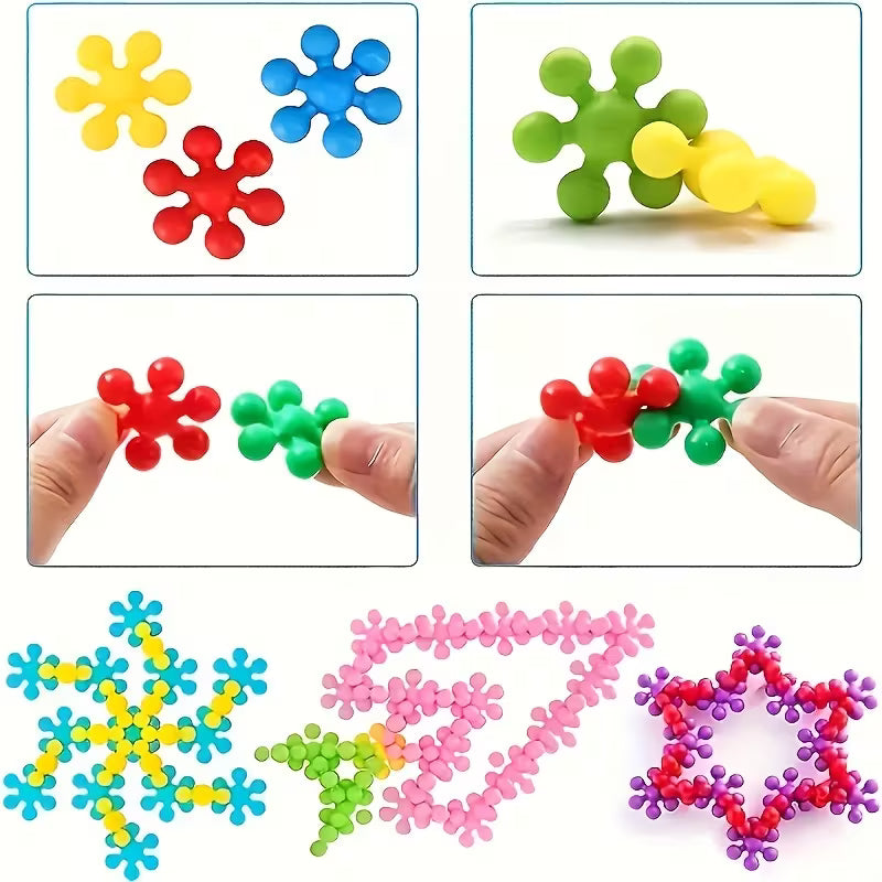 200-Piece Plum Blossom Building Blocks Plastic