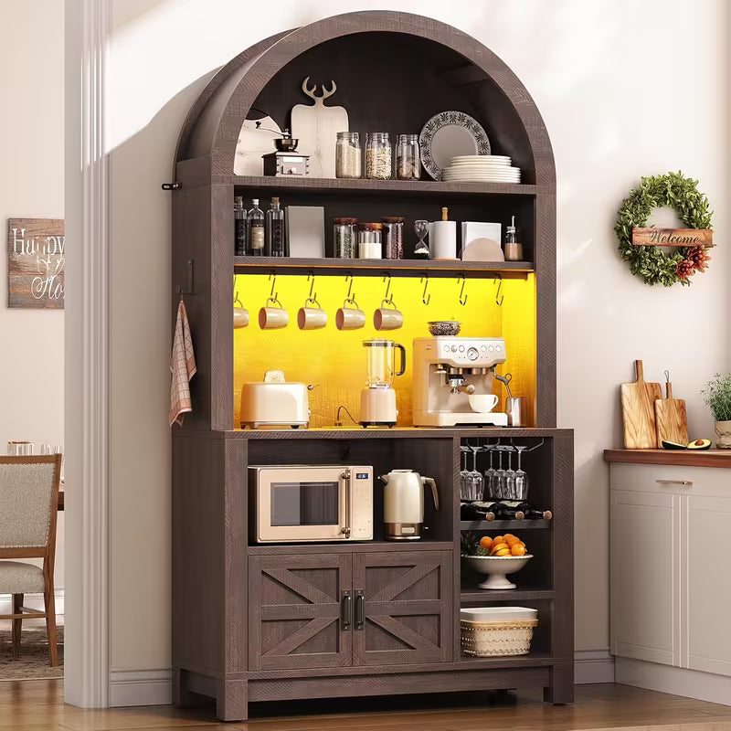 73" Tall Arched Bakers Rack, Metal