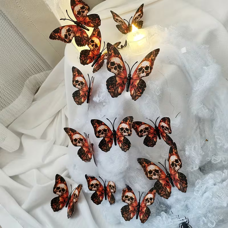 Pcs PY3041 3D Skeleton Butterfly Stickers Set