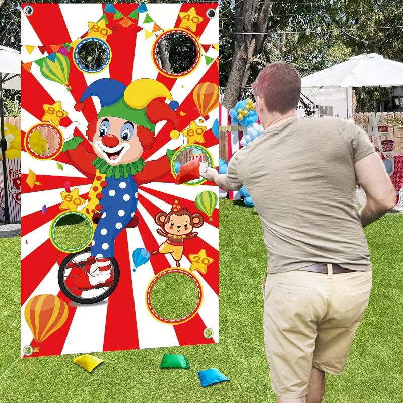 Carnival Bean Bag Toss Game Banner