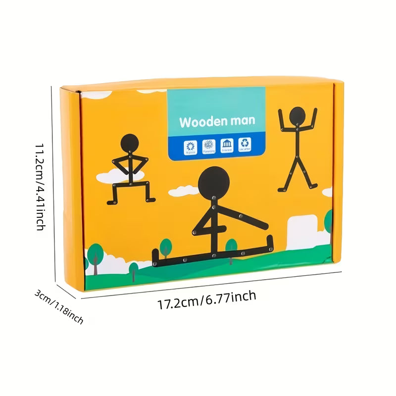 Wooden Puzzle Versatile Activity Little Wooden Man