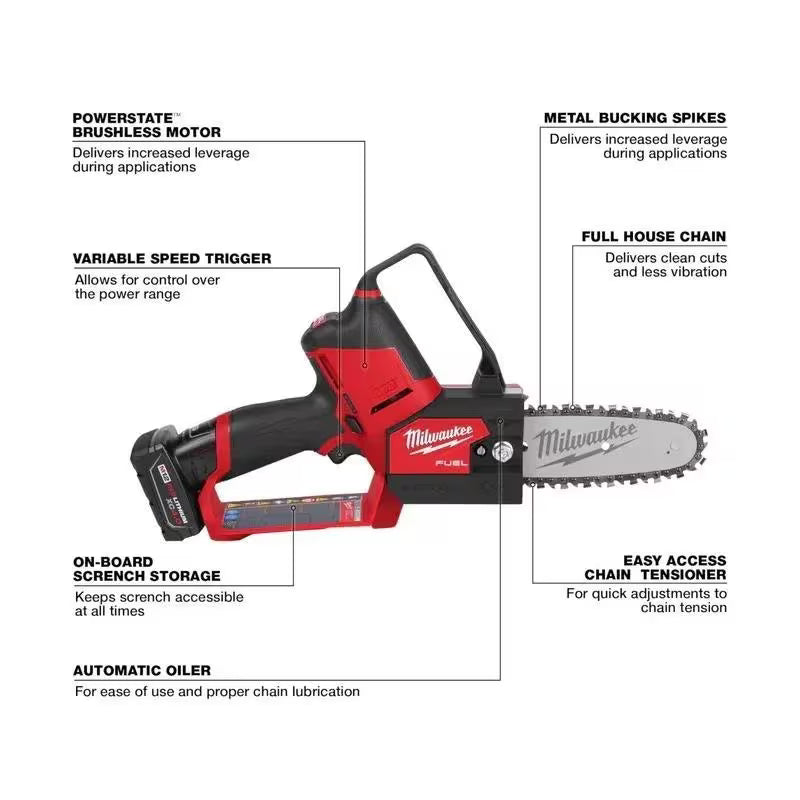 Milwaukee Electric 2527-21 M12 Fuel Hatchet 6 Pruning Saw KIT
