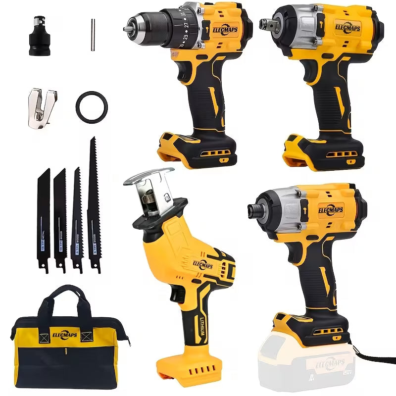Household Multi-functional All-in-one 20V Brushless Power Tool Set