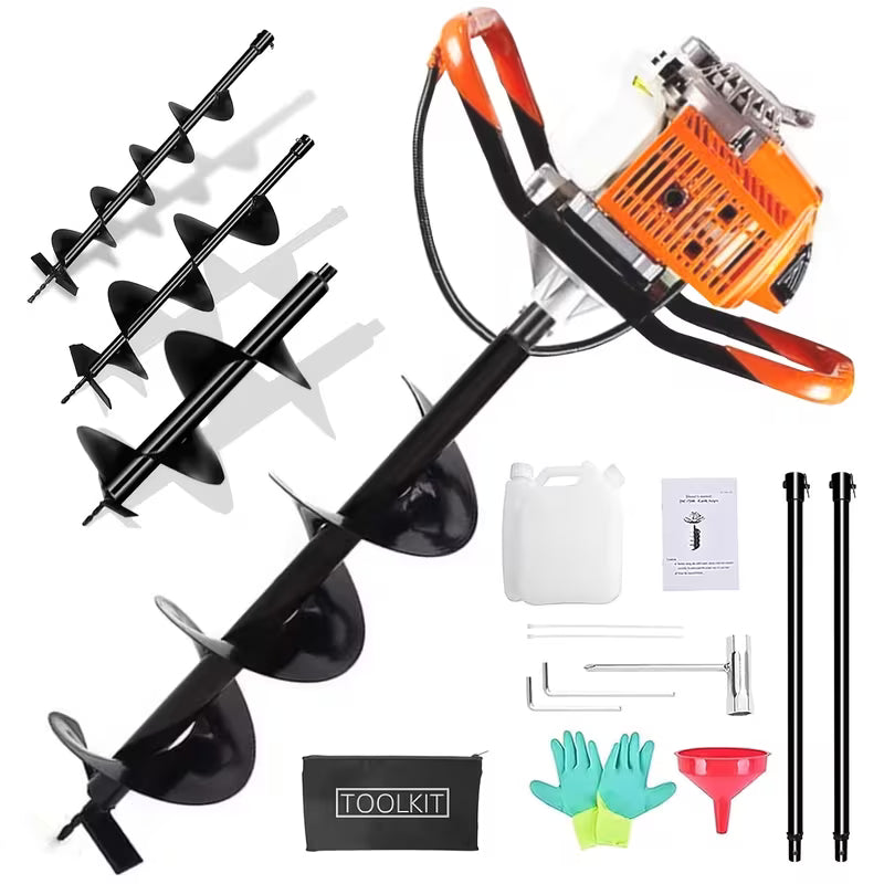 72CC Gas Post Hole Digger | Stainless Steel, Stainless Steel