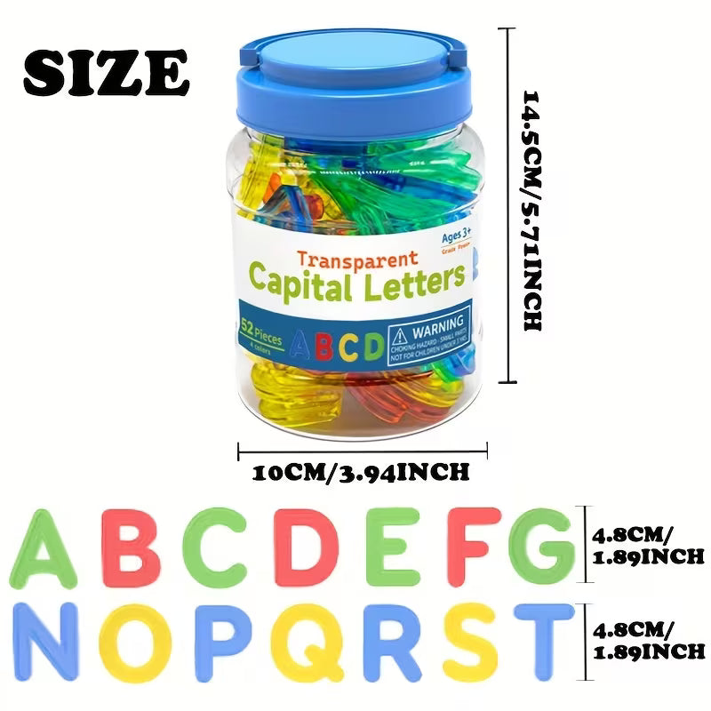ROYLANZ Translucent Capital Letters Toys Math Manipulatives Light Table