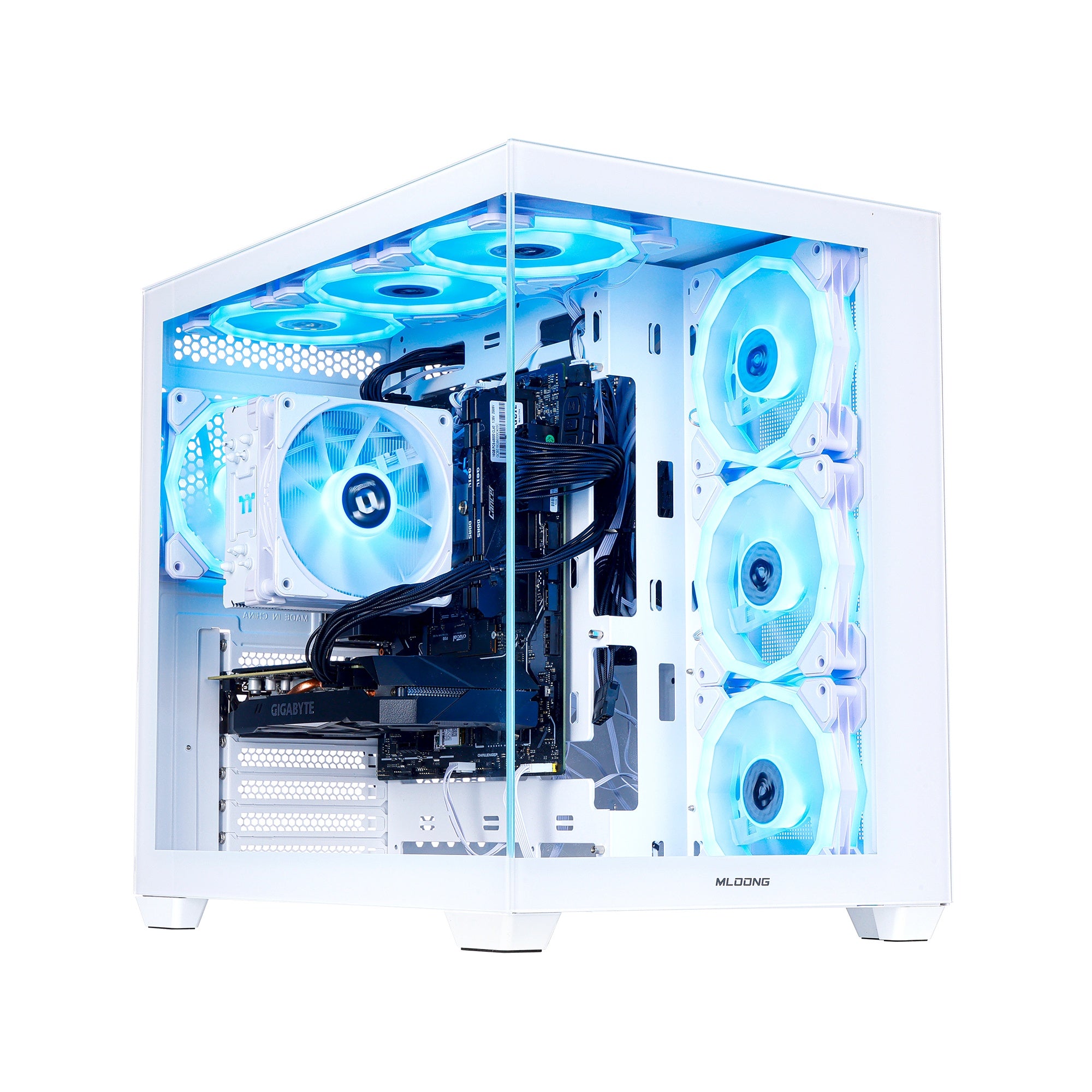 MLOONG Gaming PC Desktop, AMD Ryzen 5 5500 6 Core
