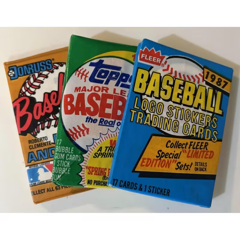 Assorted MLB Pack Lot (1980s-90s) Total of 3 Random Sealed