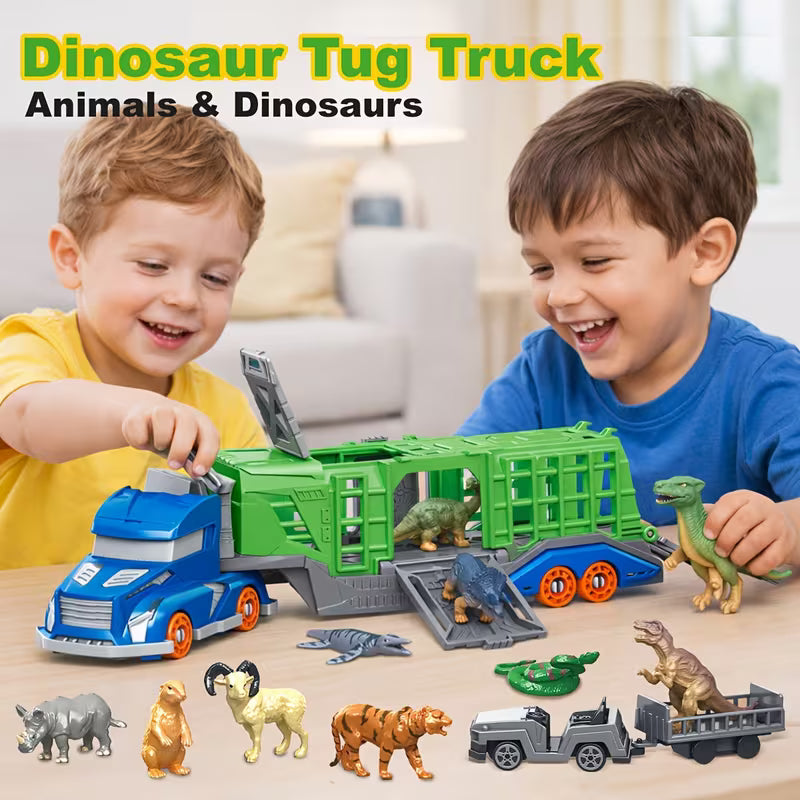 Dinosaur Animal Transport Truck Toy Set