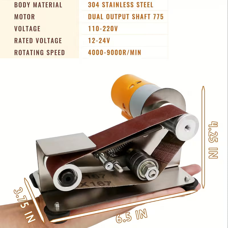 Mini Belt Sander Electric DIY 7 Adjustable Speed, Wood