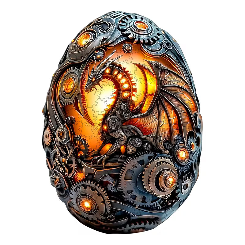 Wooden Puzzle Sizes Available: 210pcs 150pcs 40pcs Steampunk Dragon Egg Set, Wooden