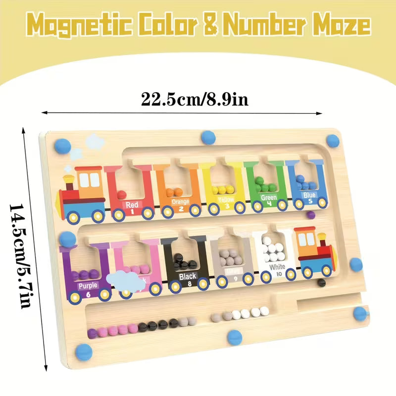 YIDIEMO Magnetic Color and Number Maze Wooden