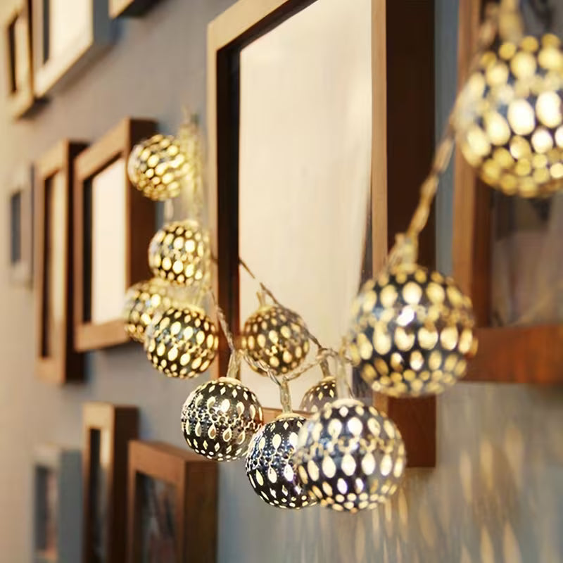 Moroccan ball lamp string,Indoor and outdoor Christmas decorative lights,Christmas tree