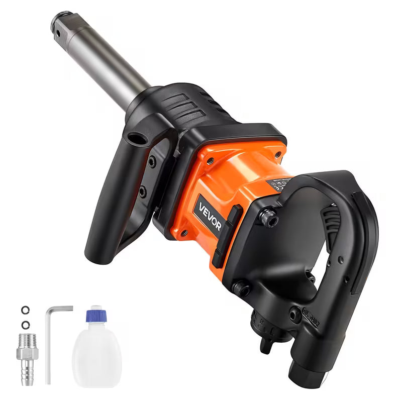 VEVOR 1-Inch Air Impact Wrench Up to 1800ft-lbs Pneumatic Gun 6000RPM