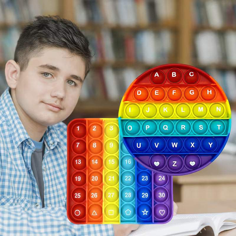 2-Piece/pack Square-numbers Circle-letters Learning Board for Kids Age