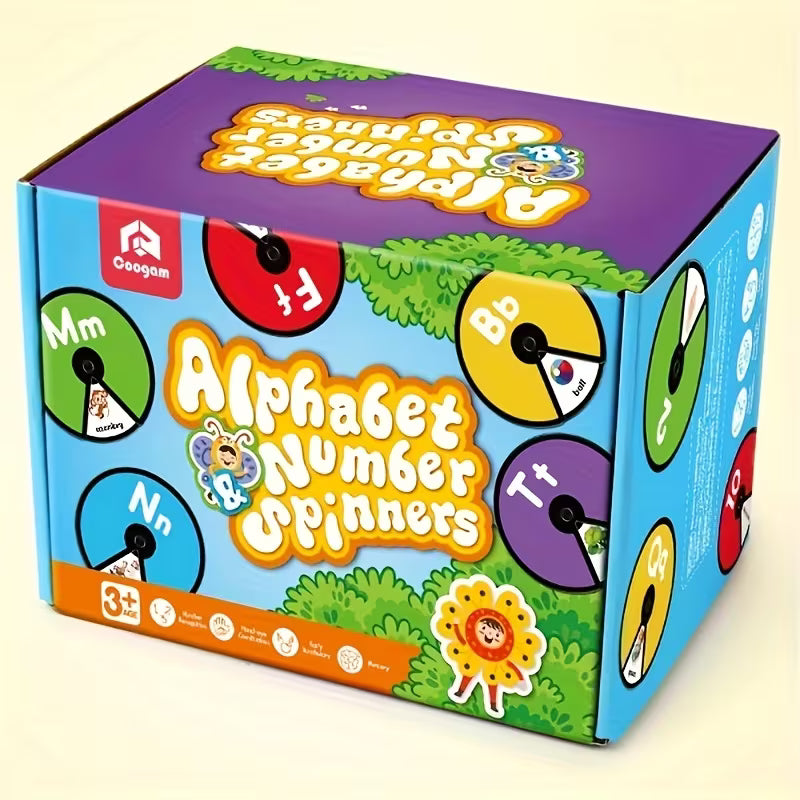 Coogam 36-Piece Interactive Alphabet Spinning Flashcards