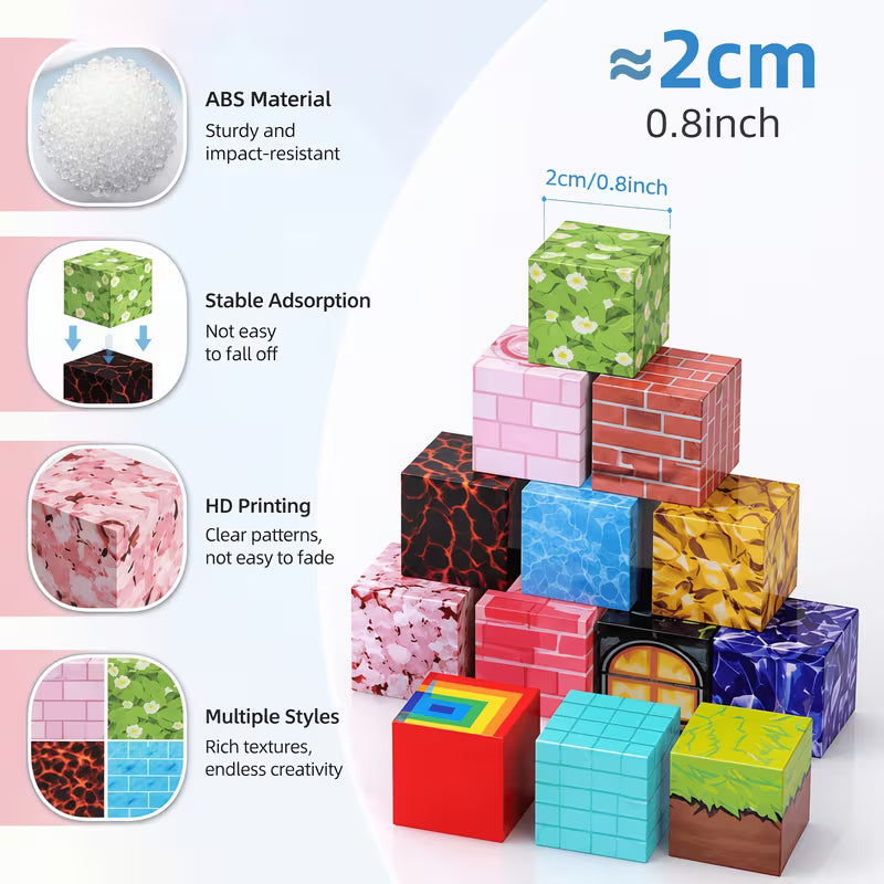 300-Piece Magnetic Building Blocks Set Approx 2cm