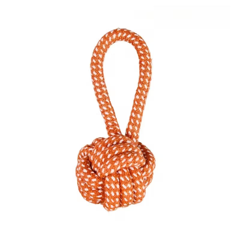 Heavy-Duty Braided Rope Dog Chew Toy, Random Color Rope Ball Set, Random Color