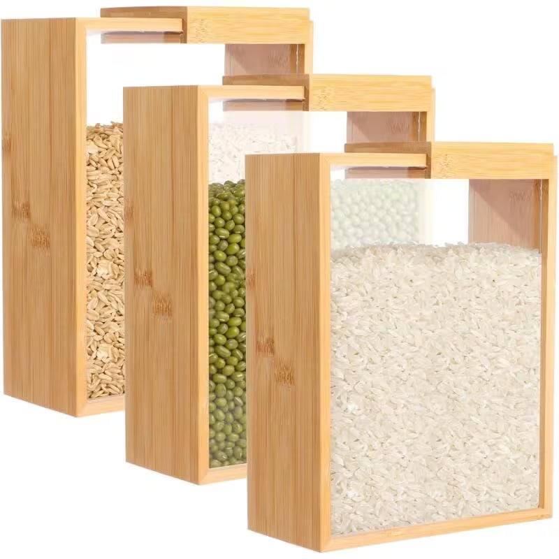 3/2/1pc Large Storage Jar with Lid, Reusable Cereal Rice Container for Snacks, Coffee Beans
