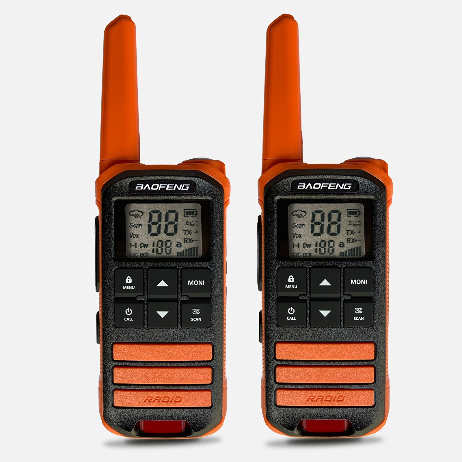 2Packs Baofeng 0.5/2 Watt FRS 462Mhz Two Way Radio, NOAA