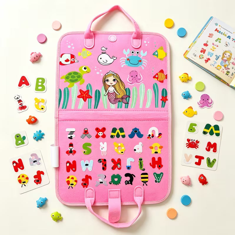 Lightweight Carry Handle Activity Board Including Multiple Buckle