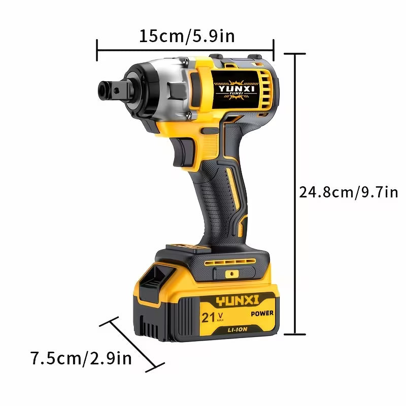 2026 Latest Wireless Impact Wrench, High Torque Brushless Power Tool Wrench Set