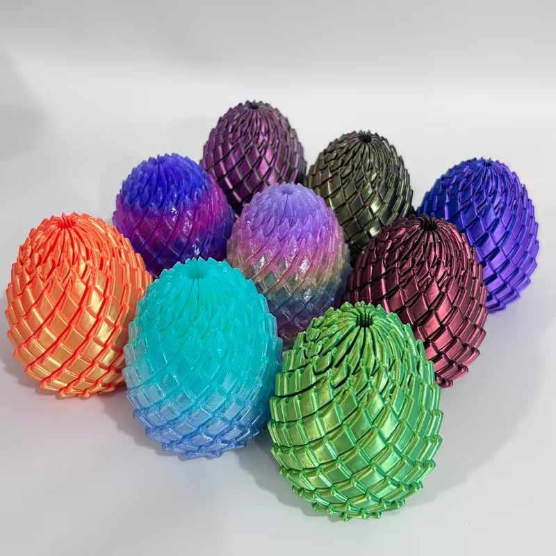 Vibrant Colors 2-Piece/9-Piece PLA Material 3D Printed Dragon Egg