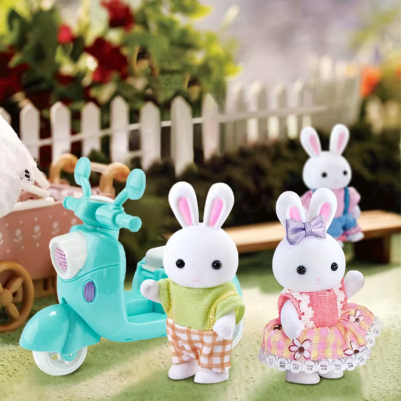 Cute Bunny Doll Set Featuring Four Adorable Rabbit Characters