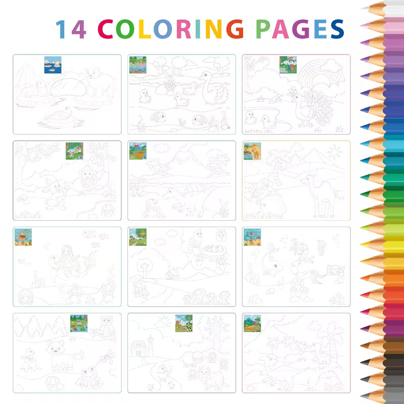 2-In-1 Animal Habitats Sticker & Coloring Activity Book