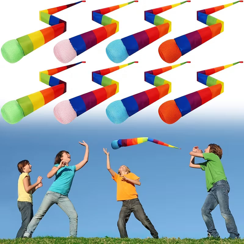 Throw and Catch Balls with Rainbow Tail