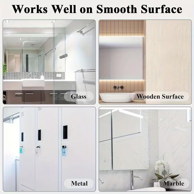 Modern Black Wall Hooks - Easy Install Adhesive, Black