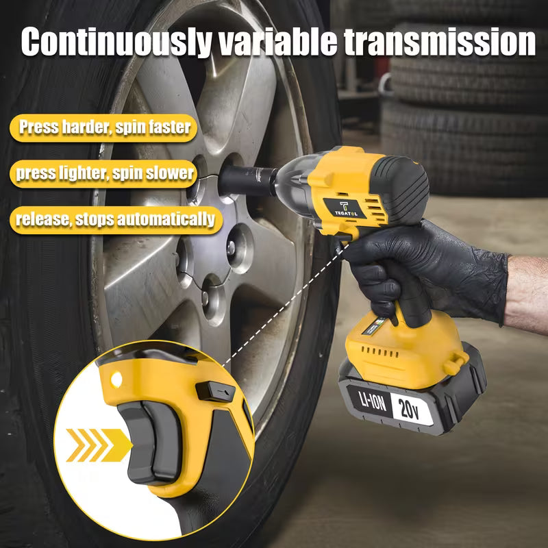 20V Cordless Power Tool Combo Set, 4-In-1 Kit: Angle Grinder, Circular Saw, Impact Wrench