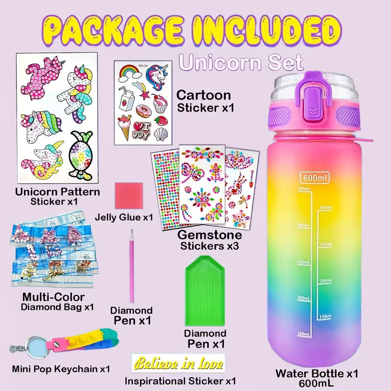 Kit for Girls to Decorate Their Water Bottles