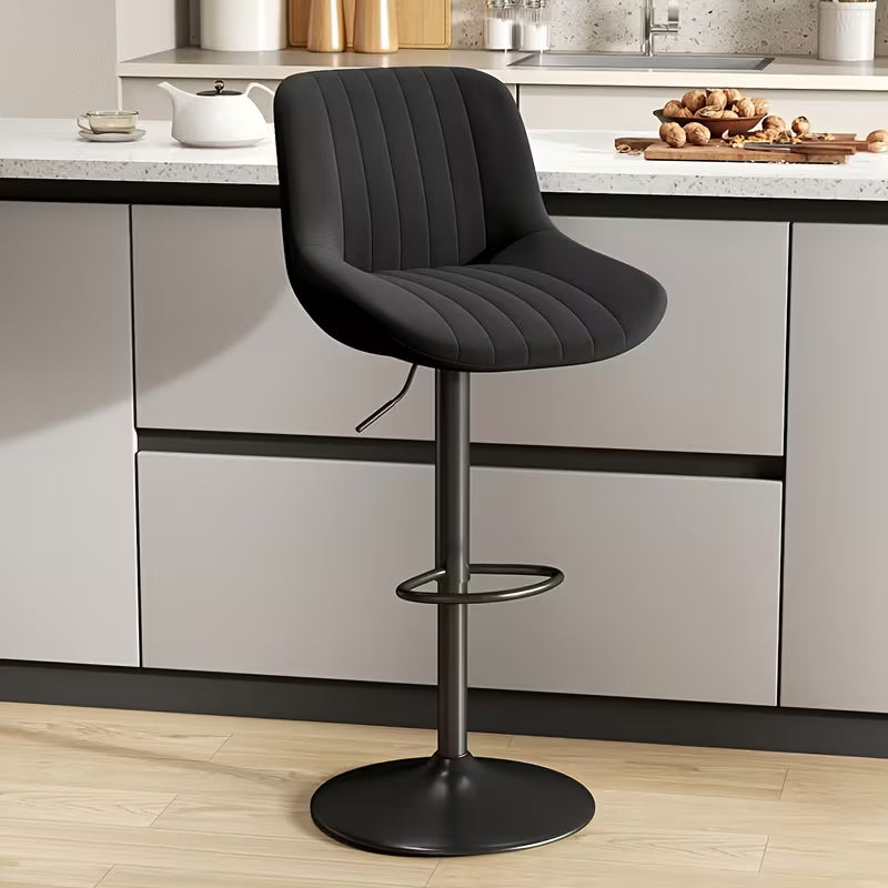 1/2/3/4 Packs Counter Height Bar Stools, Adjustable Swivel Upholstered Counter Height Barstools
