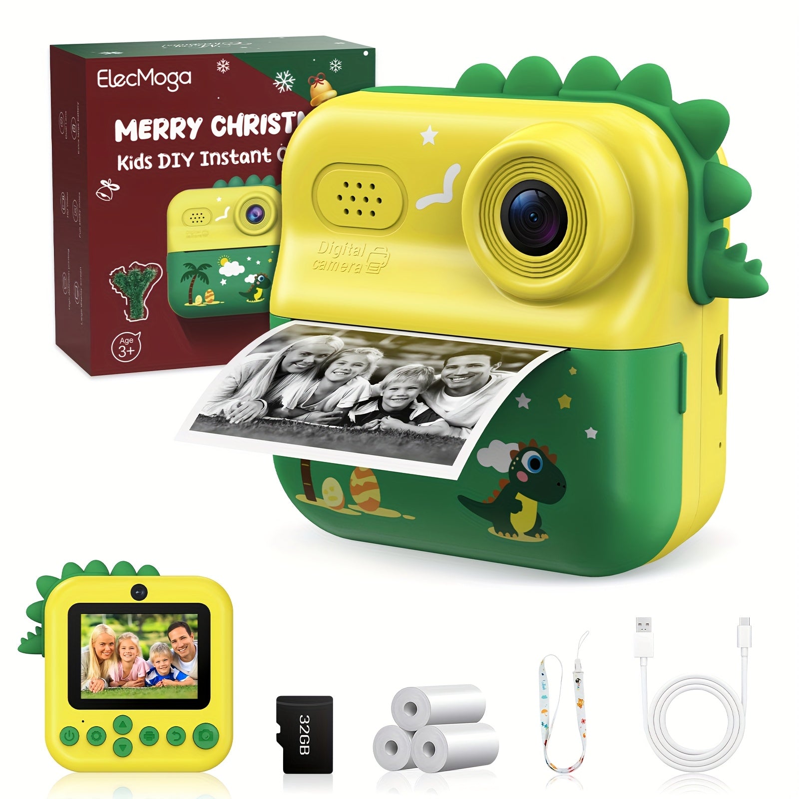 Instant Photo Camera for Kids, Camera, 1080P HD Dual Cameras