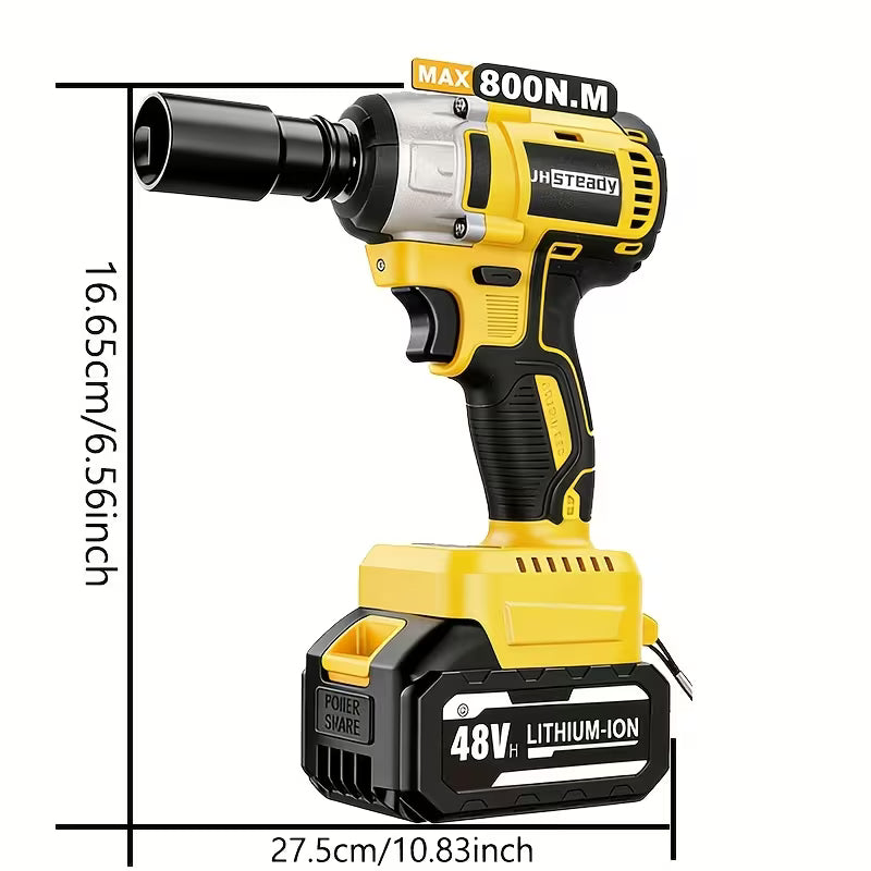 21V Cordless High Torque Impact Wrench, Wireless Drill Kit, 1942RPM Impact Driver
