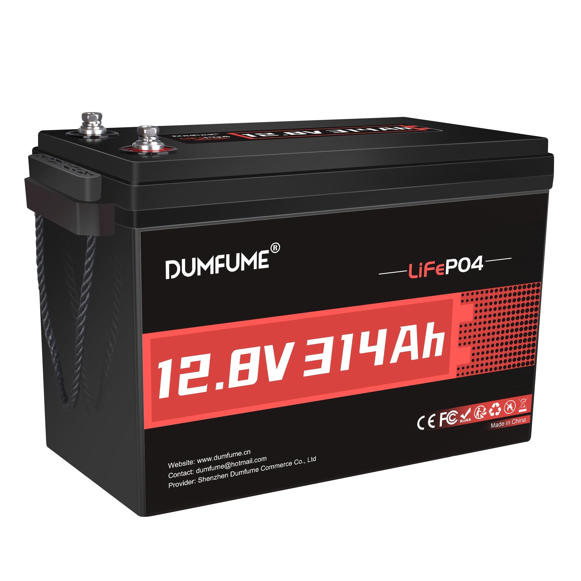 12V 314AH (300AH) LiFePO4 Battery, Deep Cycle Rechargeable Lithium Battery