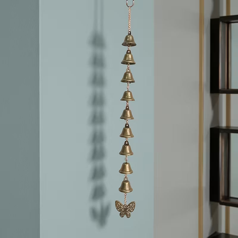 1pc Metal Wind Chime, Iron Art Hanging Ornament with Chain, Outdoor Garden Decor, 23.2In