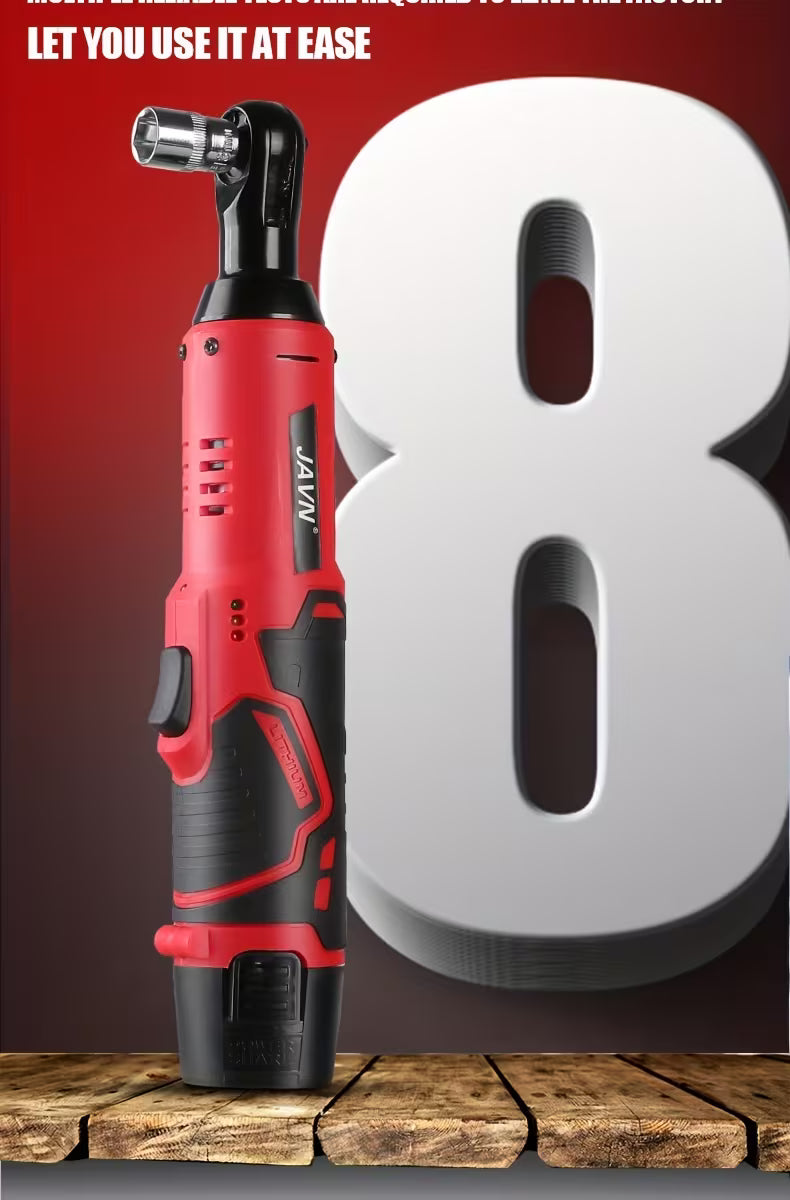 1 Set JAVN 12V Electric Wrench, 45NM 3/8'' Ratchet Wrench, Removal Screw Nut Car Repair Tools