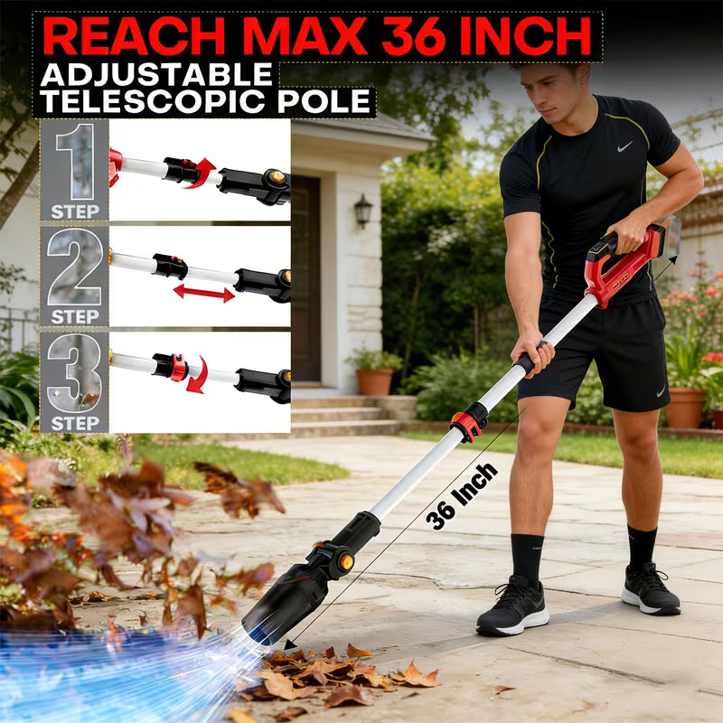 Cordless Brushless Electric Leaf Blower for Red 18V Battery System