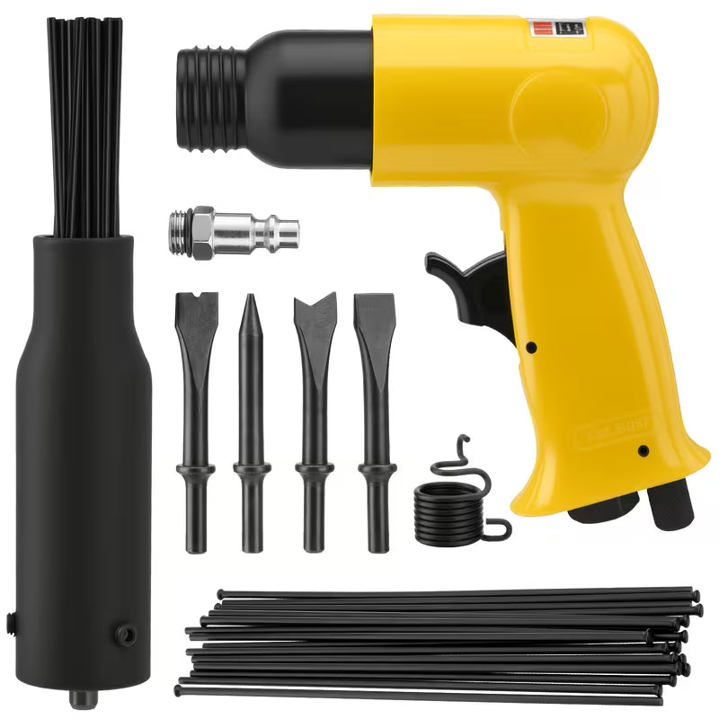 46pcs 150 Type Pneumatic Impact Tool Set, Multifunctional Rust Removal Tool with Additions