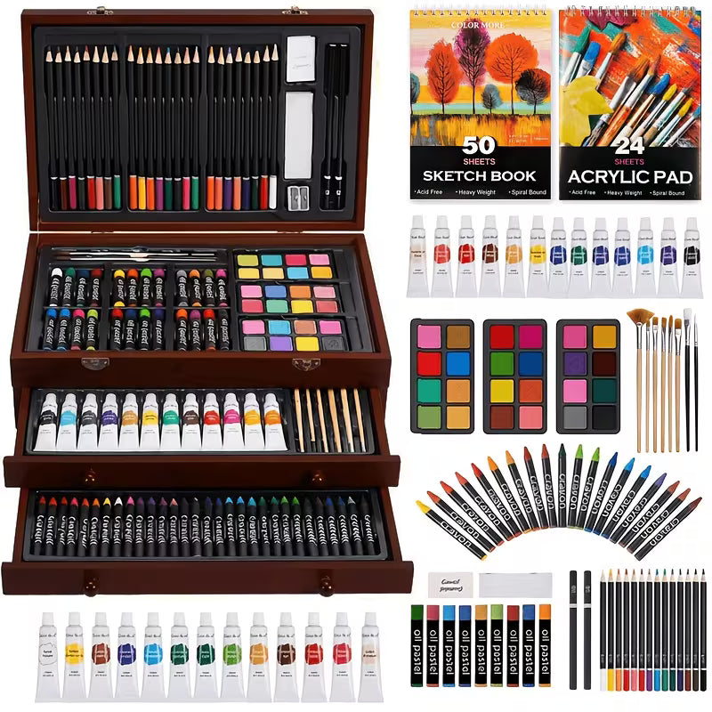 173-Pack Deluxe Wooden Art Set