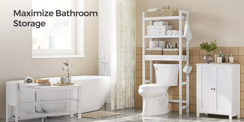 Three-Level Shelf Unit for Above The Toilet