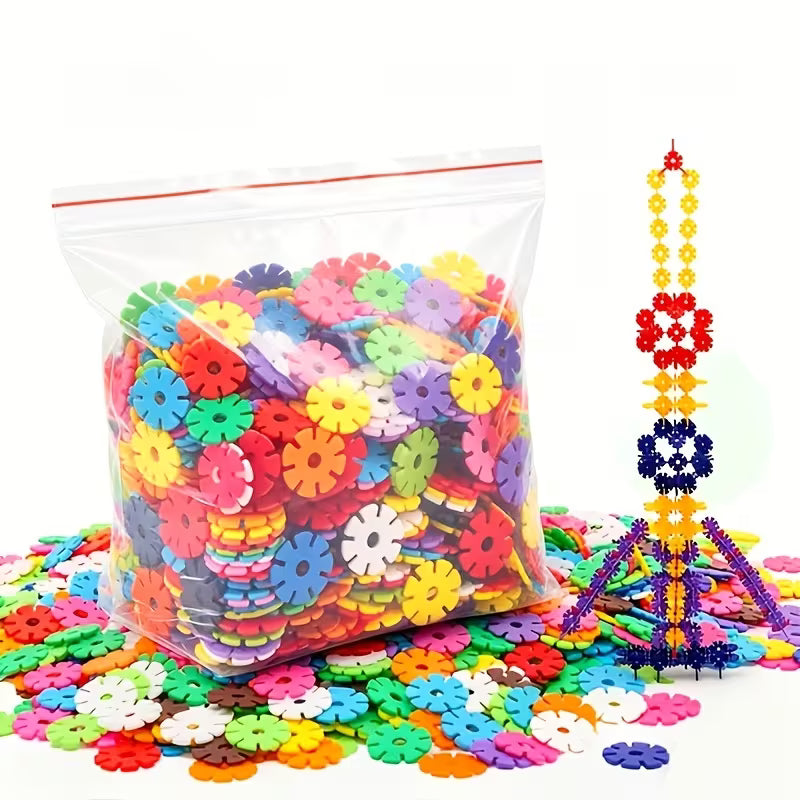 400-Piece Snowflake Educational Building Blocks Set • Construction Toys
